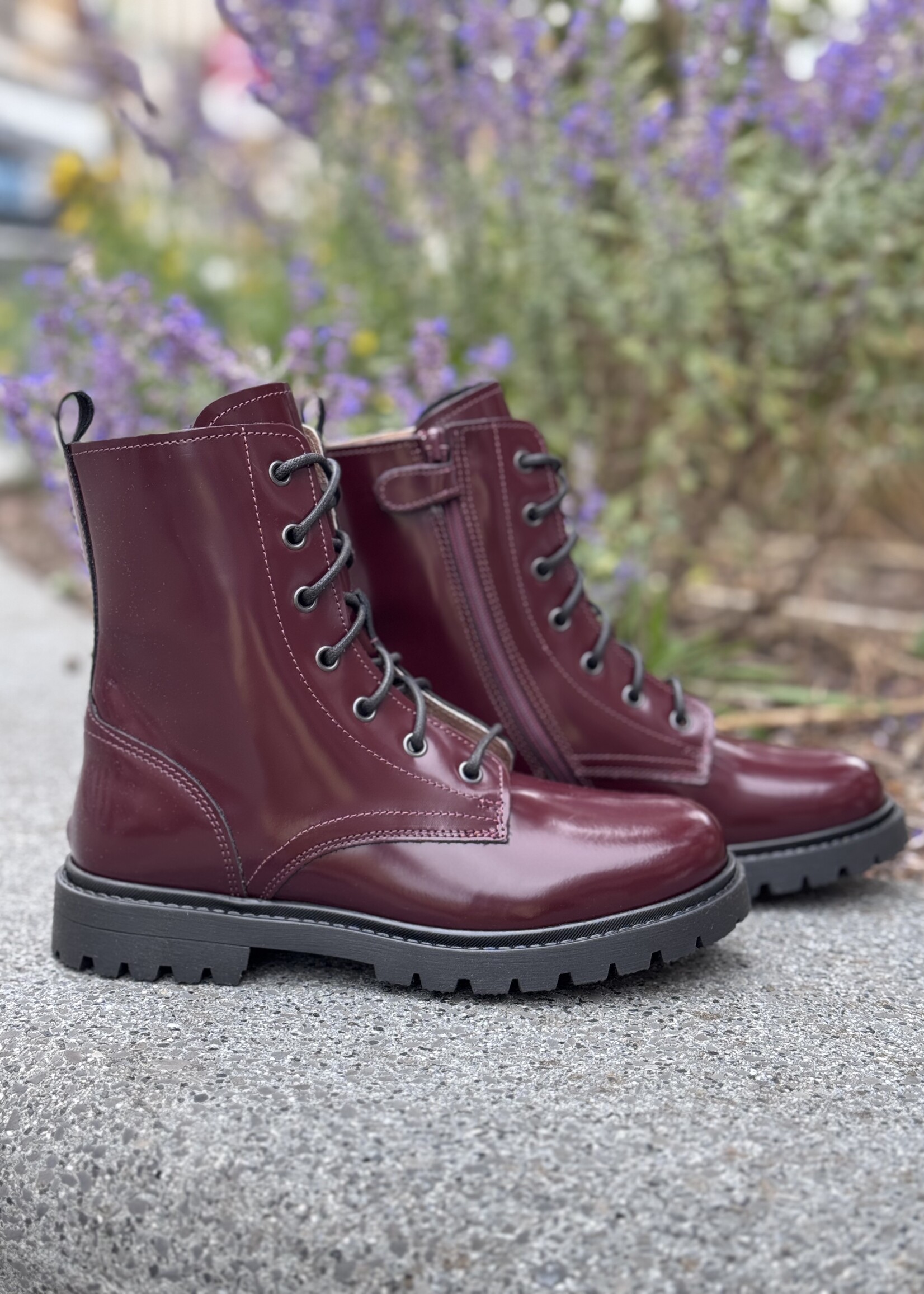 Dianetti enkellaars veter/rits bordeaux