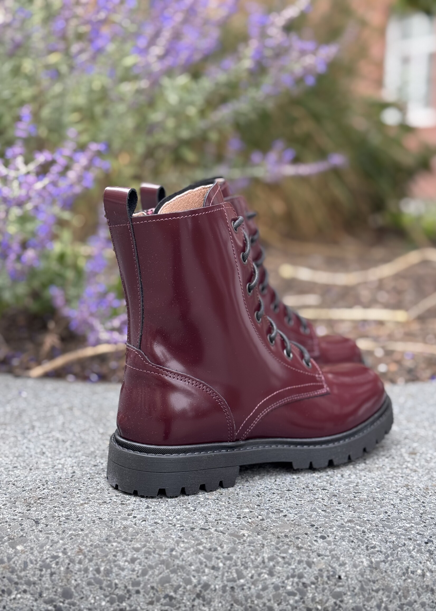 Dianetti enkellaars veter/rits bordeaux