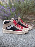 Dianetti hoge sneaker ardesia rosso