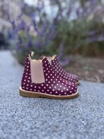 Angulus 6025-105 classic chelsea boot elastic & zipper berry hearts/rose