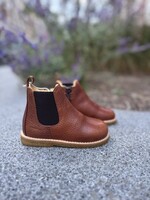 Angulus 6025-103 classic chelsea boot with elastic & zipper cognac medium brown