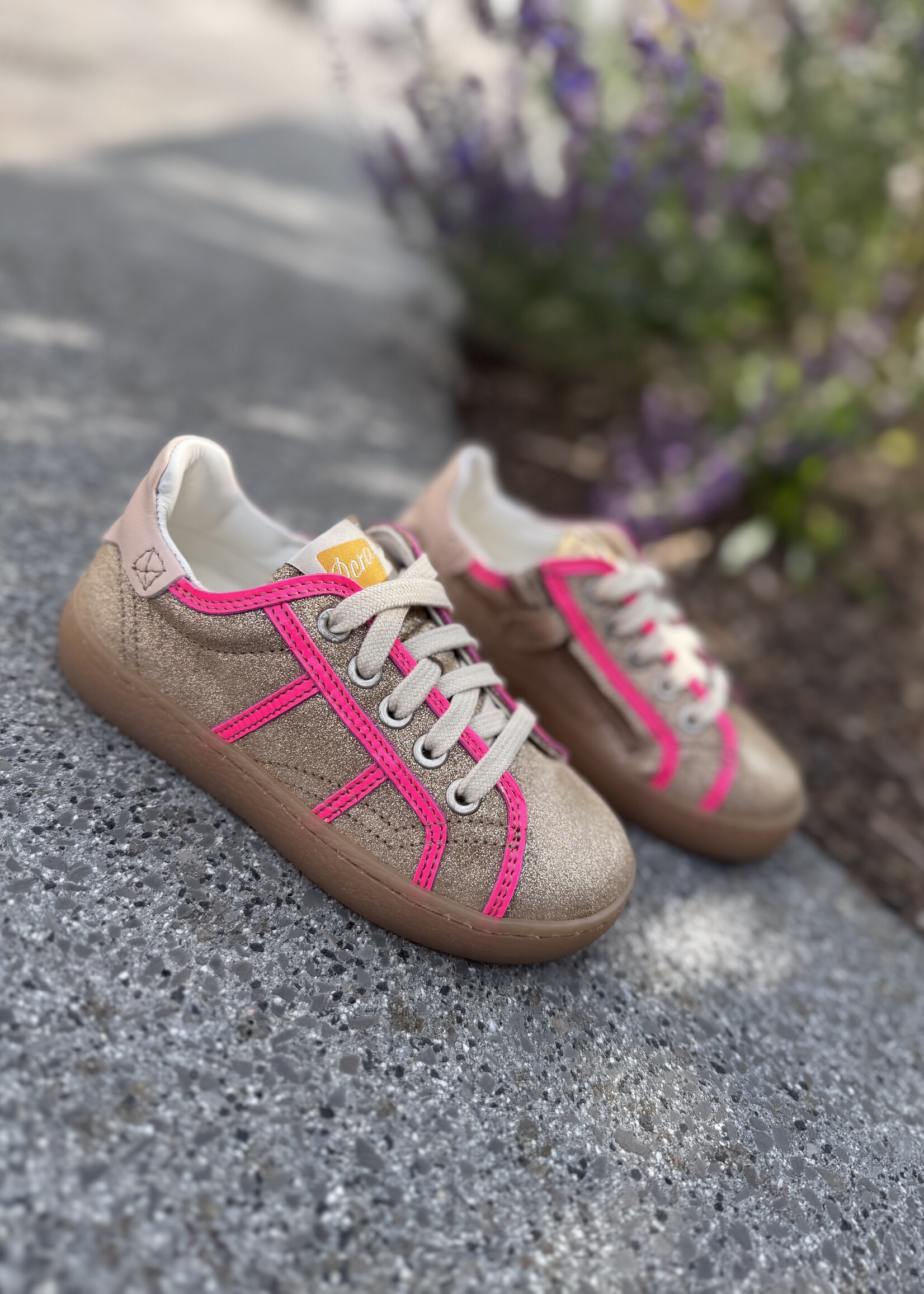 Ocra D842 sneaker biscuit rosa glitter