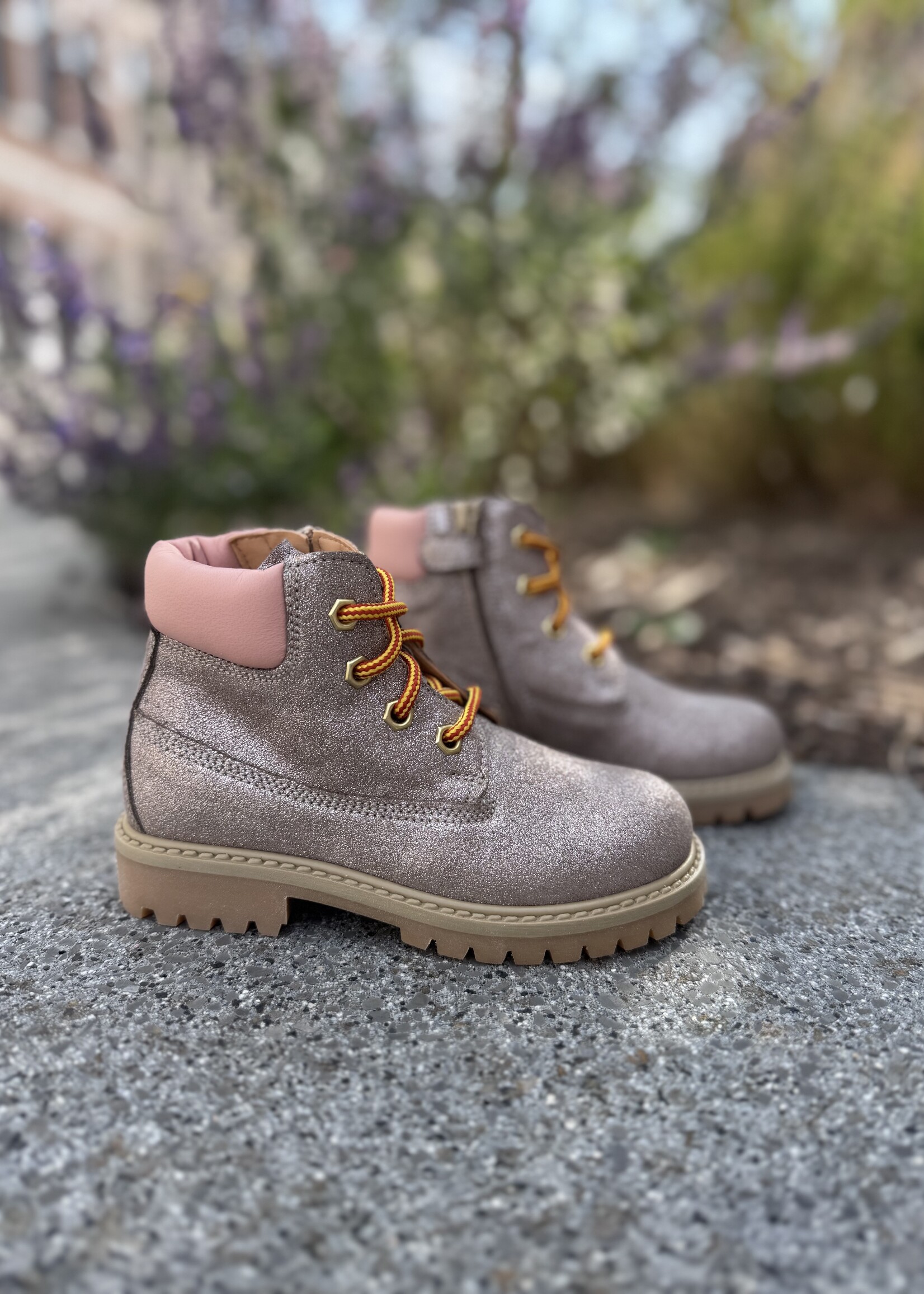 Ocra 662 bottine zilver rose glitter