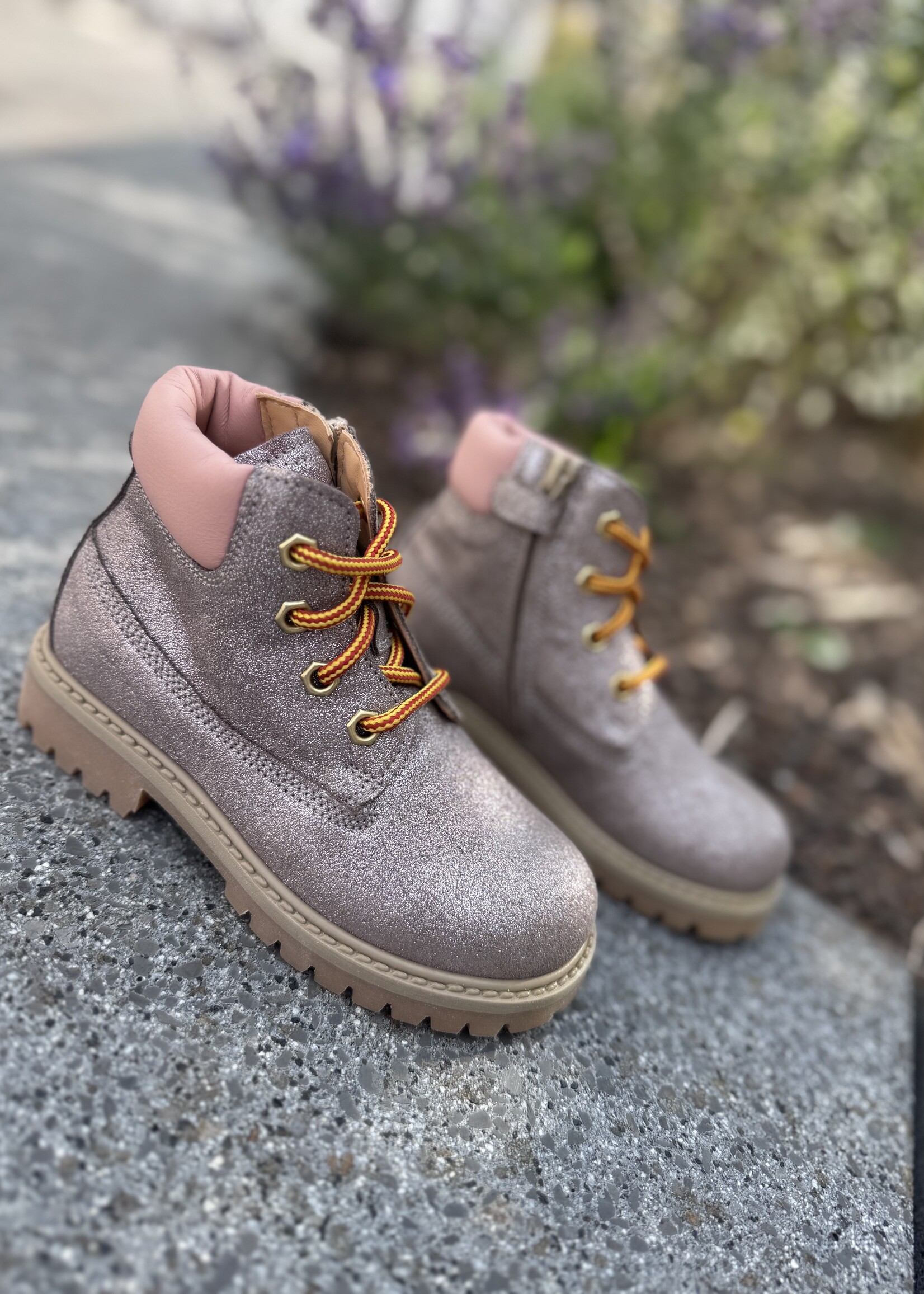 Ocra 662 bottine zilver rose glitter