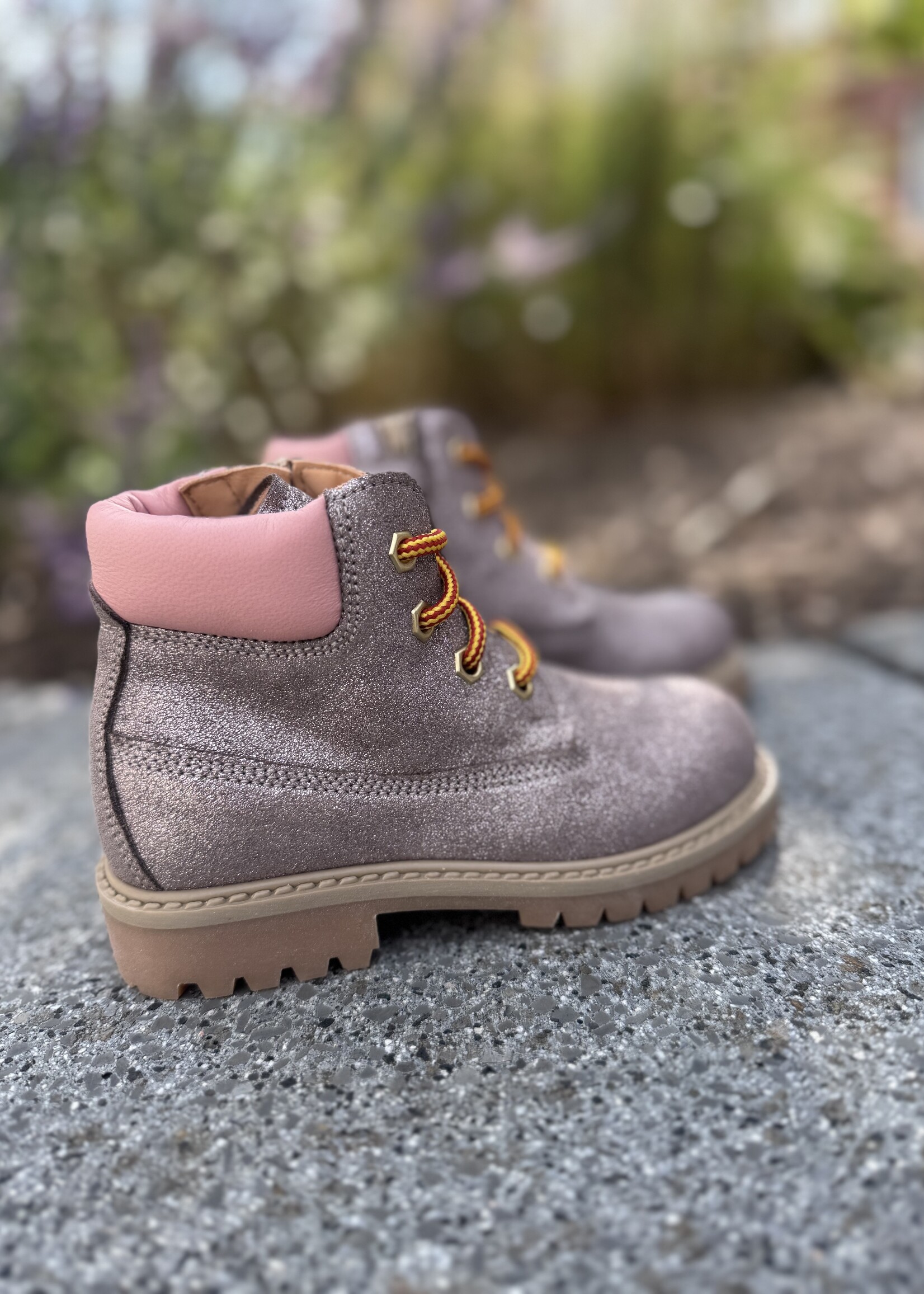 Ocra 662 bottine zilver rose glitter