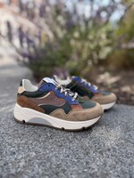 Ocra D365 sneaker groen blauw cognac