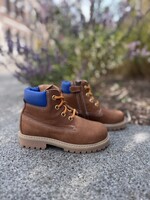 Ocra 662 bottine cognac/blauw