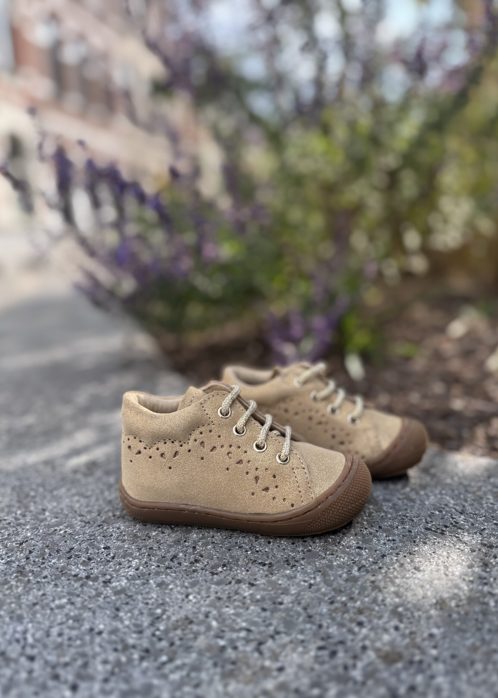 Naturino  Lubby suede glitter platinum