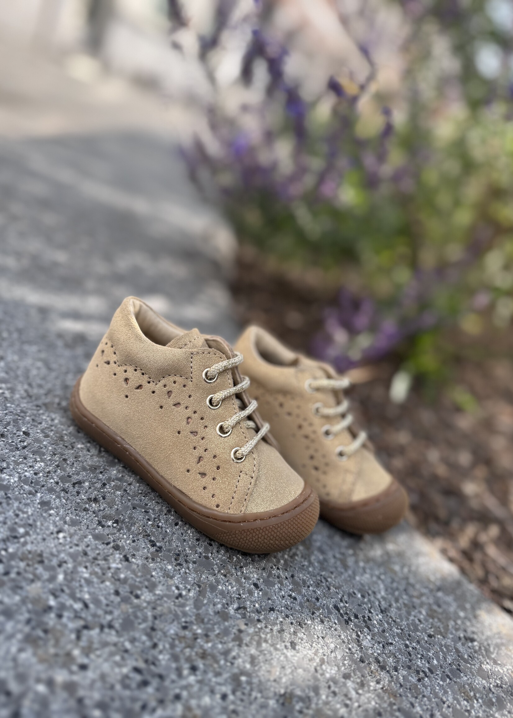 Naturino  Lubby suede glitter platinum