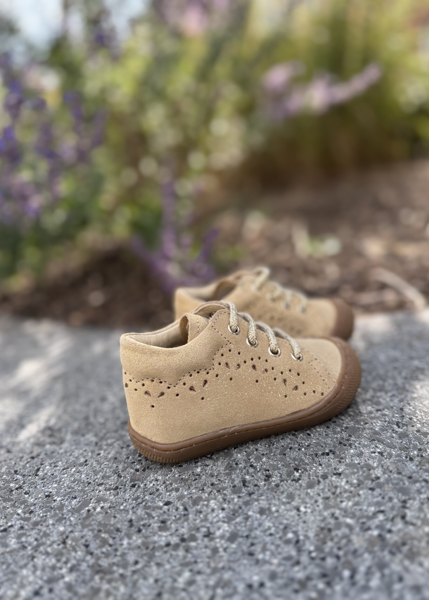 Naturino  Lubby suede glitter platinum