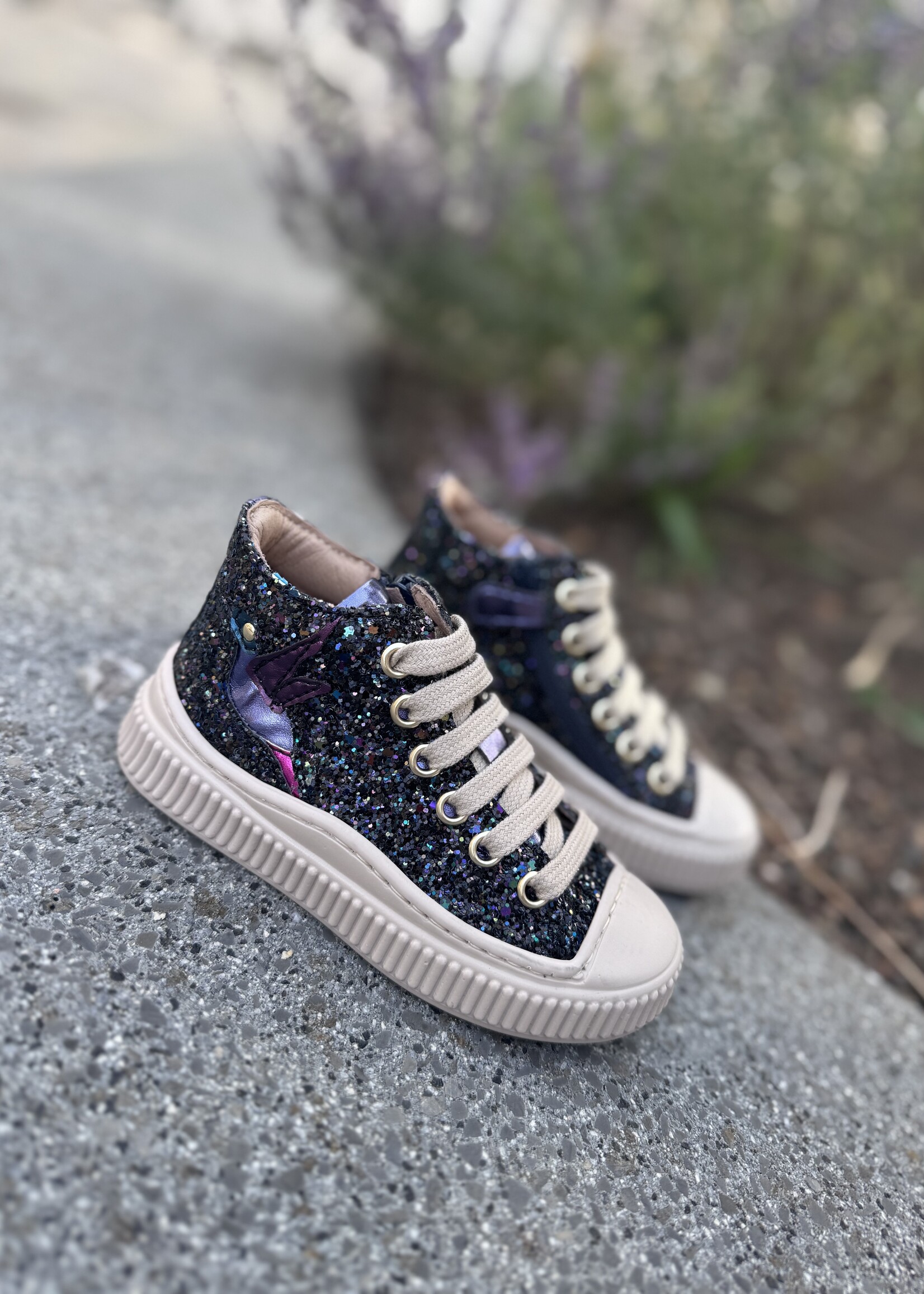 Bana & Co 25232090 hoge sneaker glitter multi space