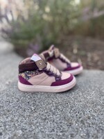Bana & Co 25232060 hoge sneaker velour wine