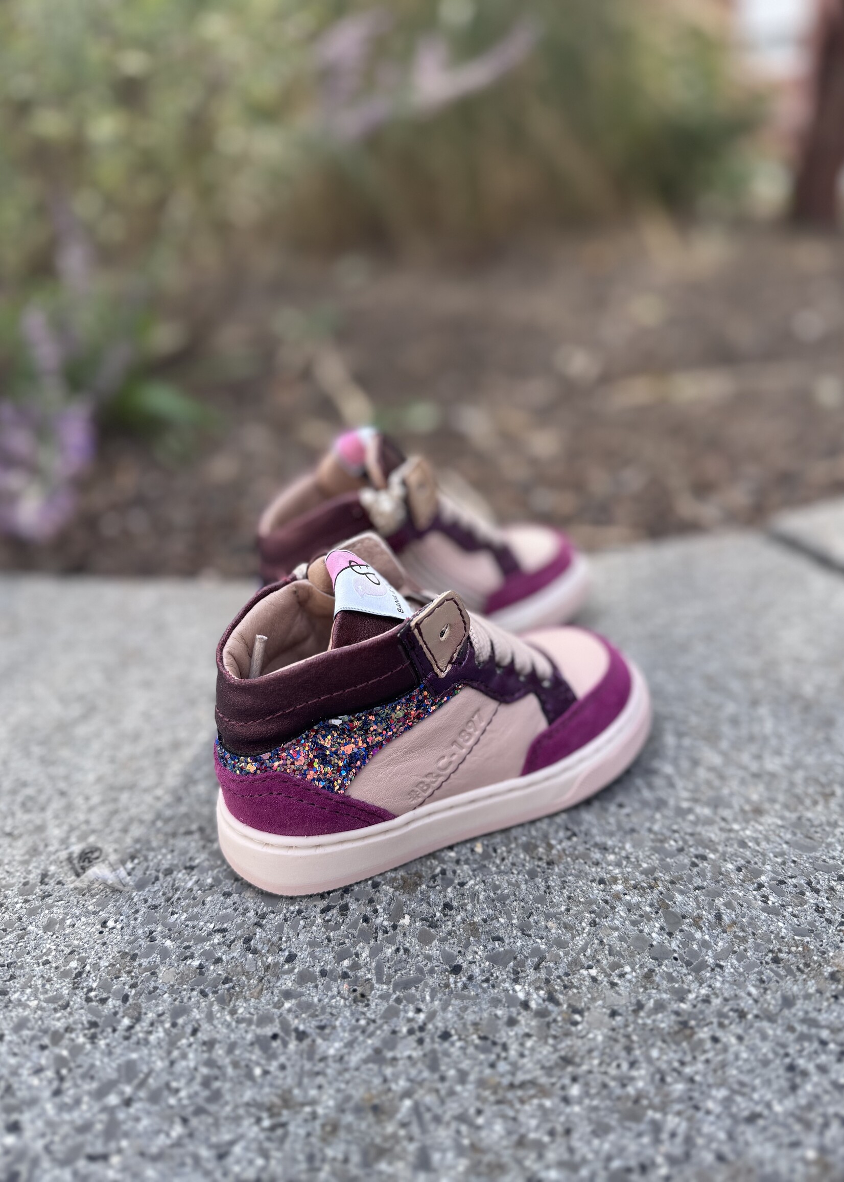 Bana & Co 25232060 hoge sneaker velour wine