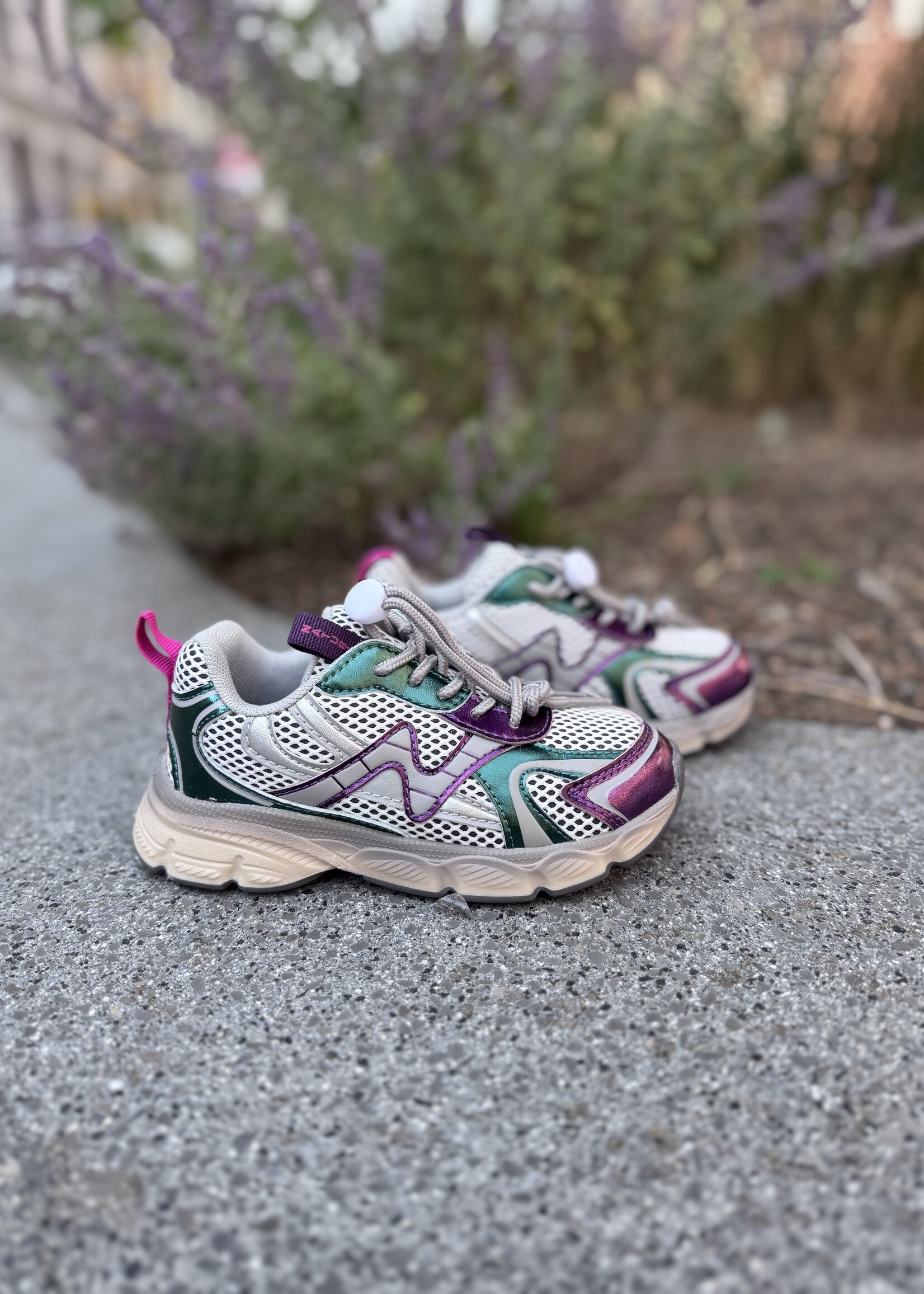 Naturino wave metallic purple grey green