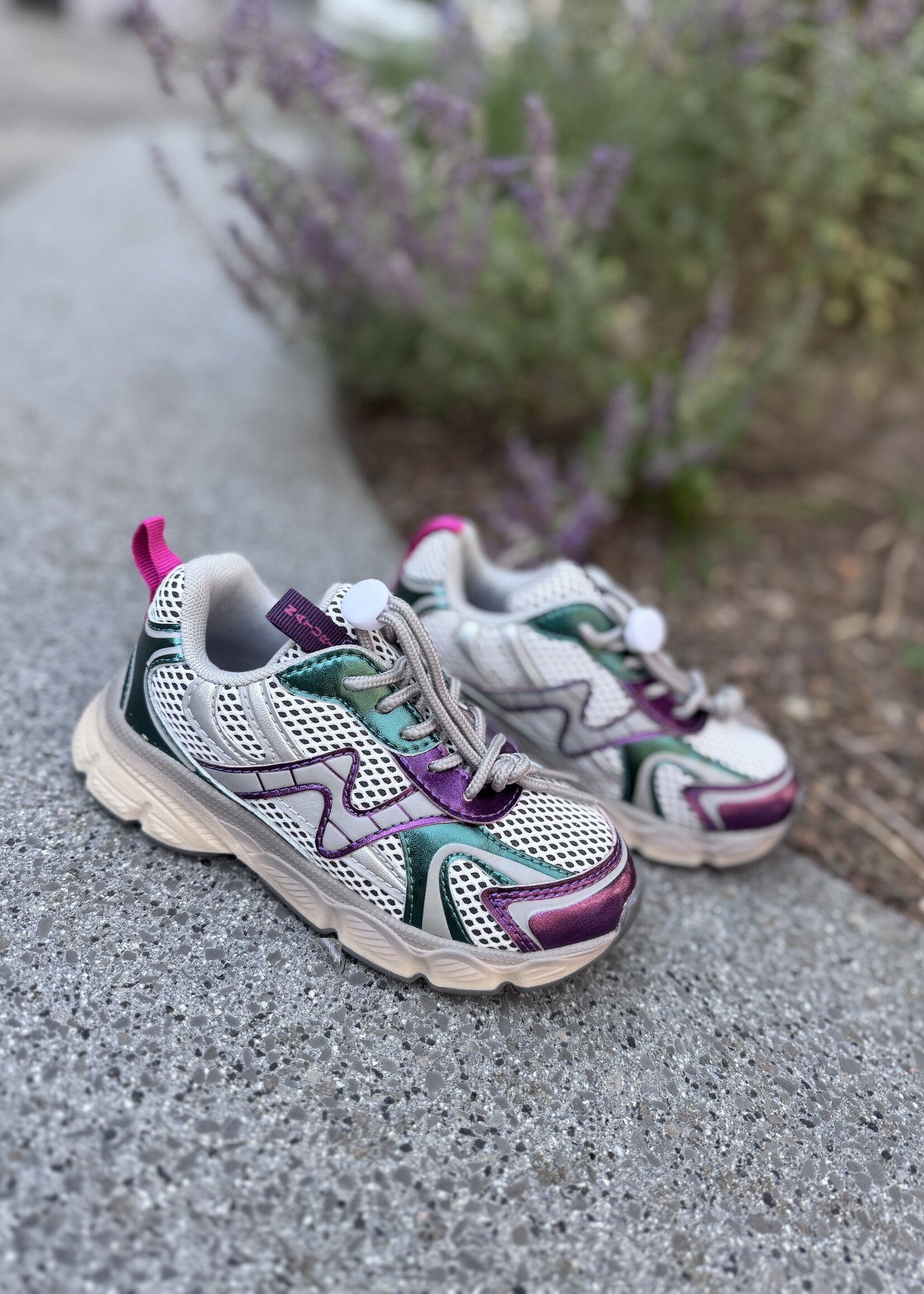 Naturino wave metallic purple grey green