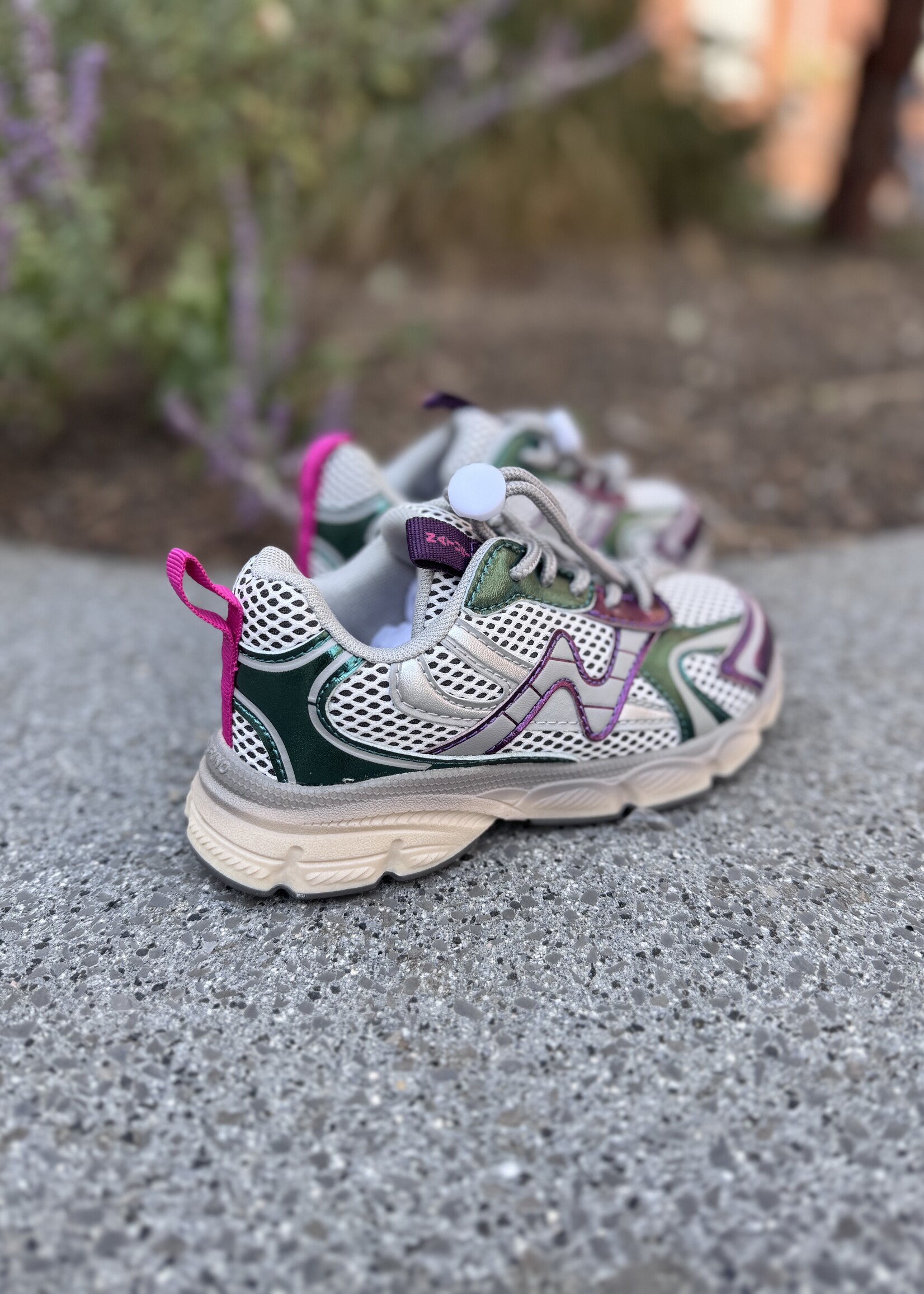 Naturino wave metallic purple grey green