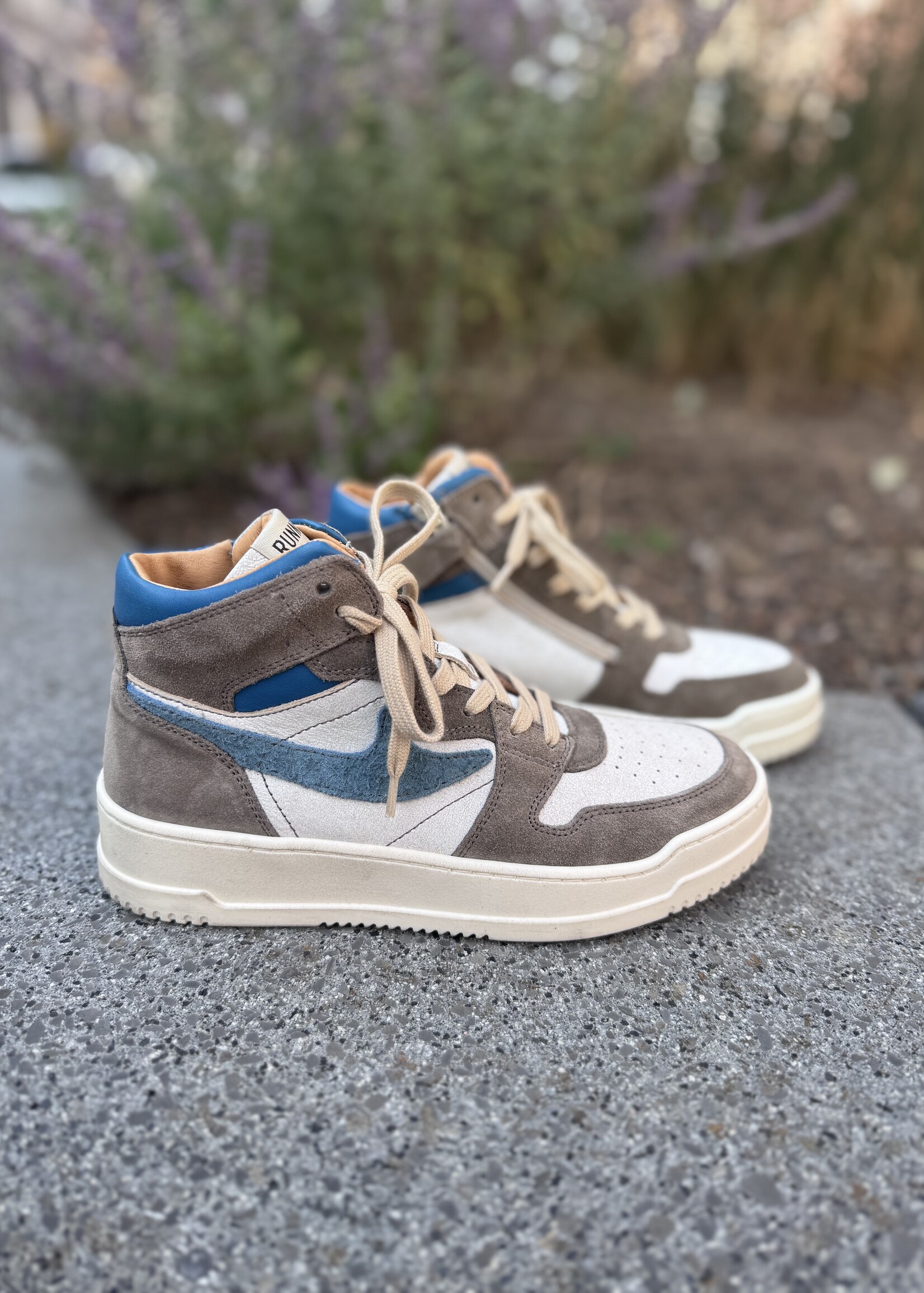 Romagnoli hoge sneaker wit grijs blauw