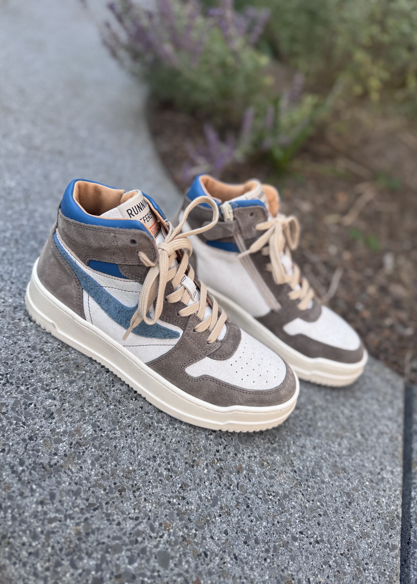 Romagnoli hoge sneaker wit grijs blauw