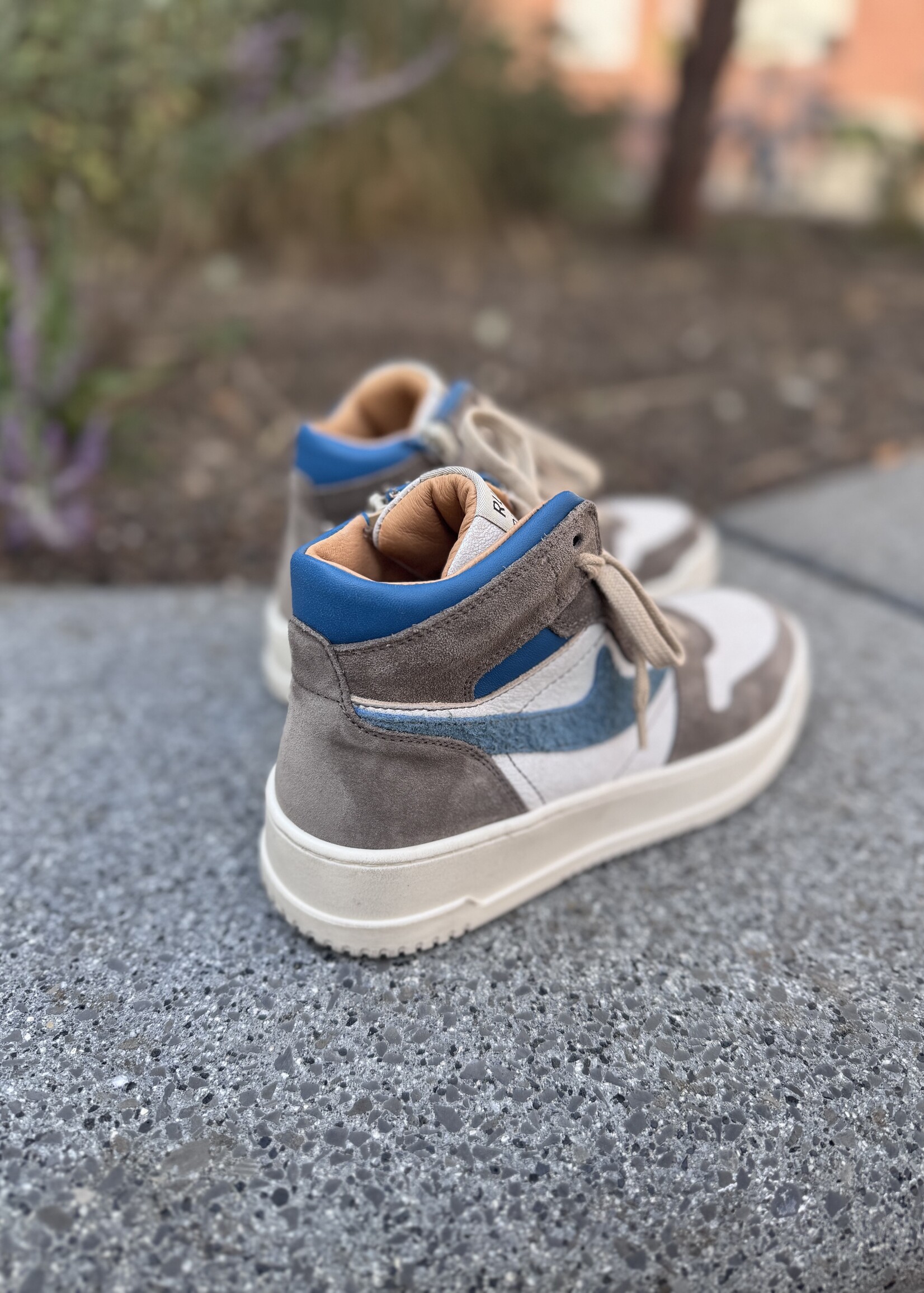 Romagnoli hoge sneaker wit grijs blauw