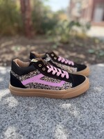 6624 mid sneaker nero glitter roze