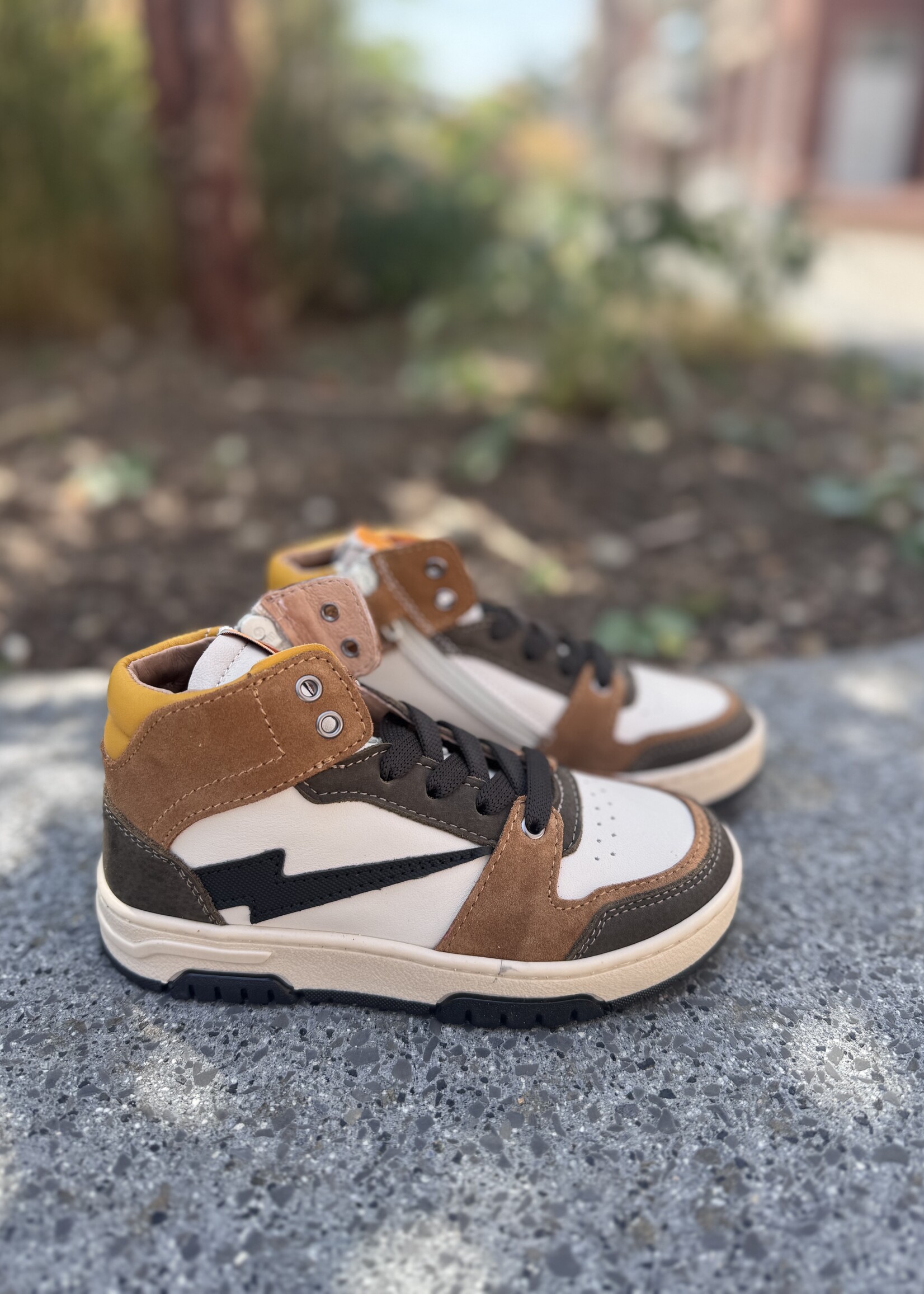 6430 mid sneaker olive brown