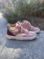 Romagnoli 7384 mid sneaker roze bordeaux glitter