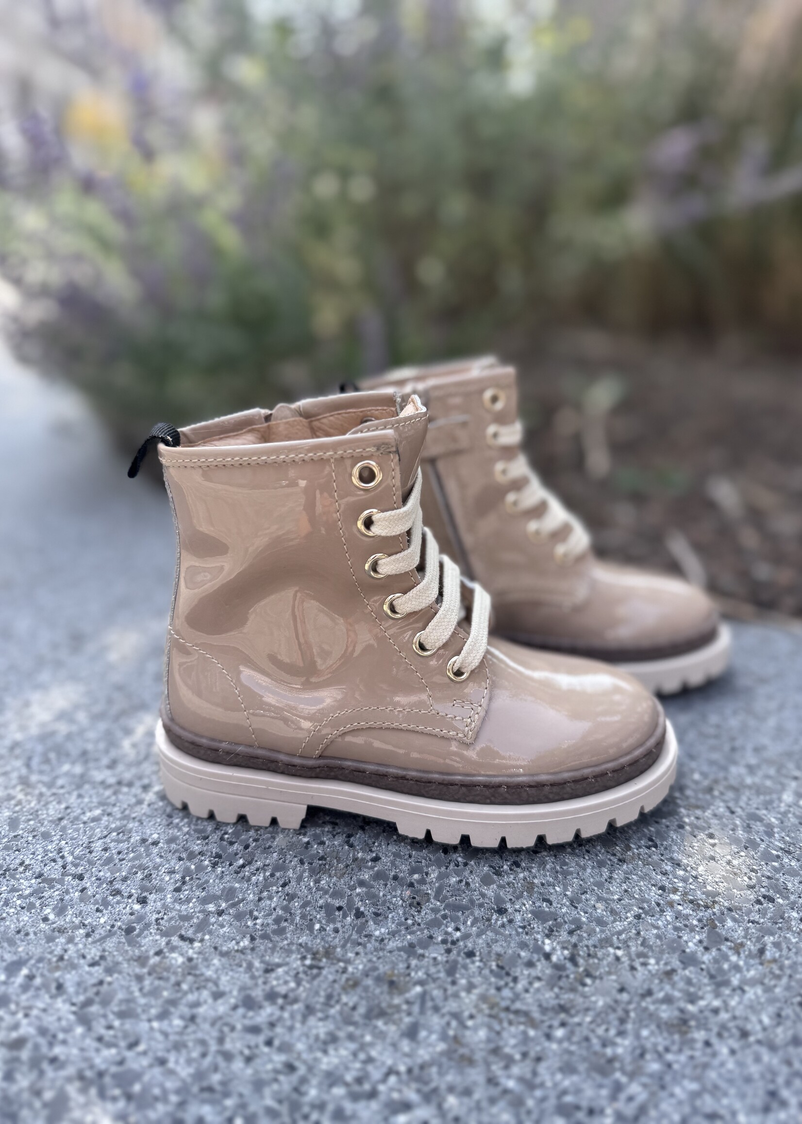 Lunella 25403 bottine veter/rits beige