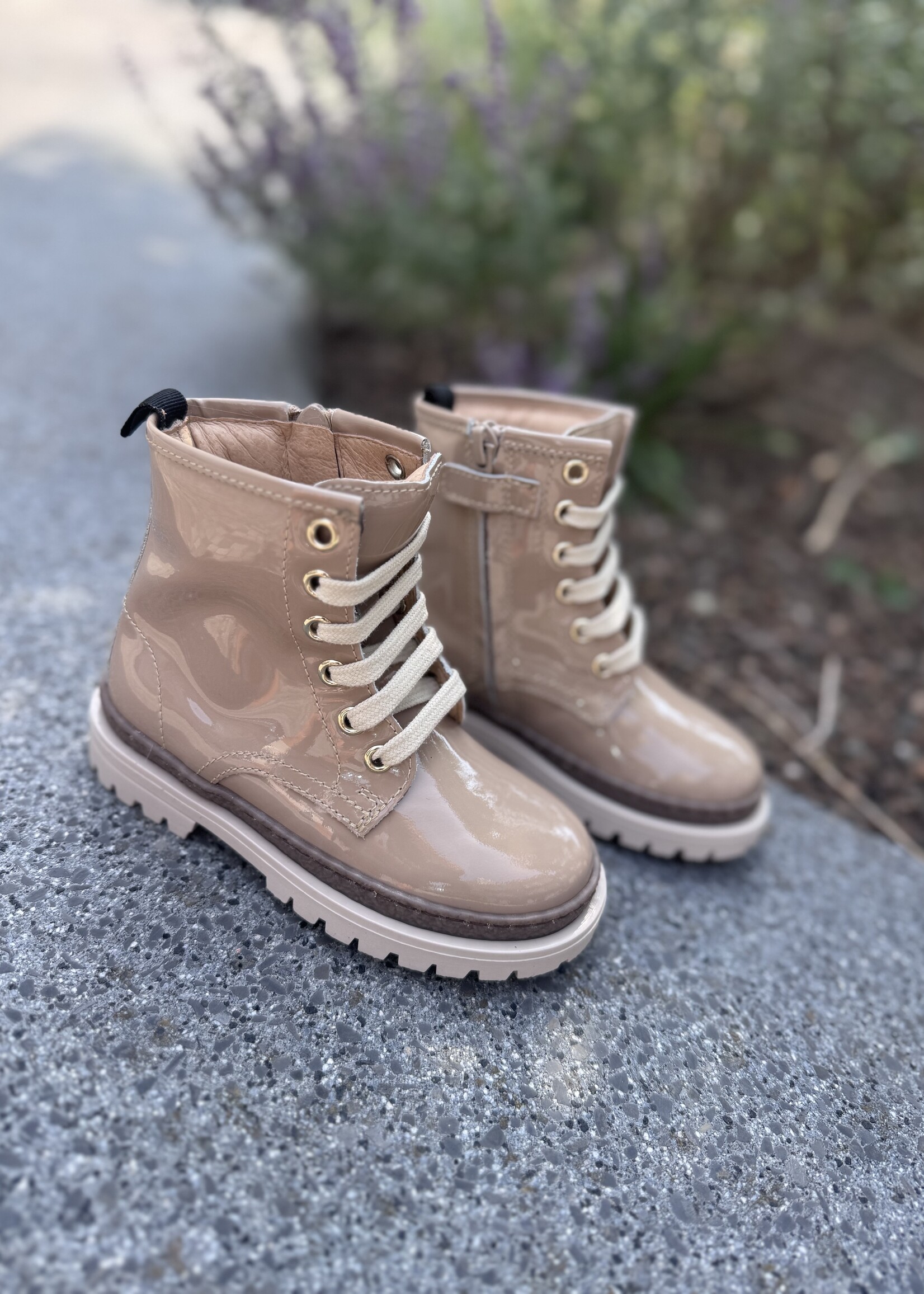 Lunella 25403 bottine veter/rits beige