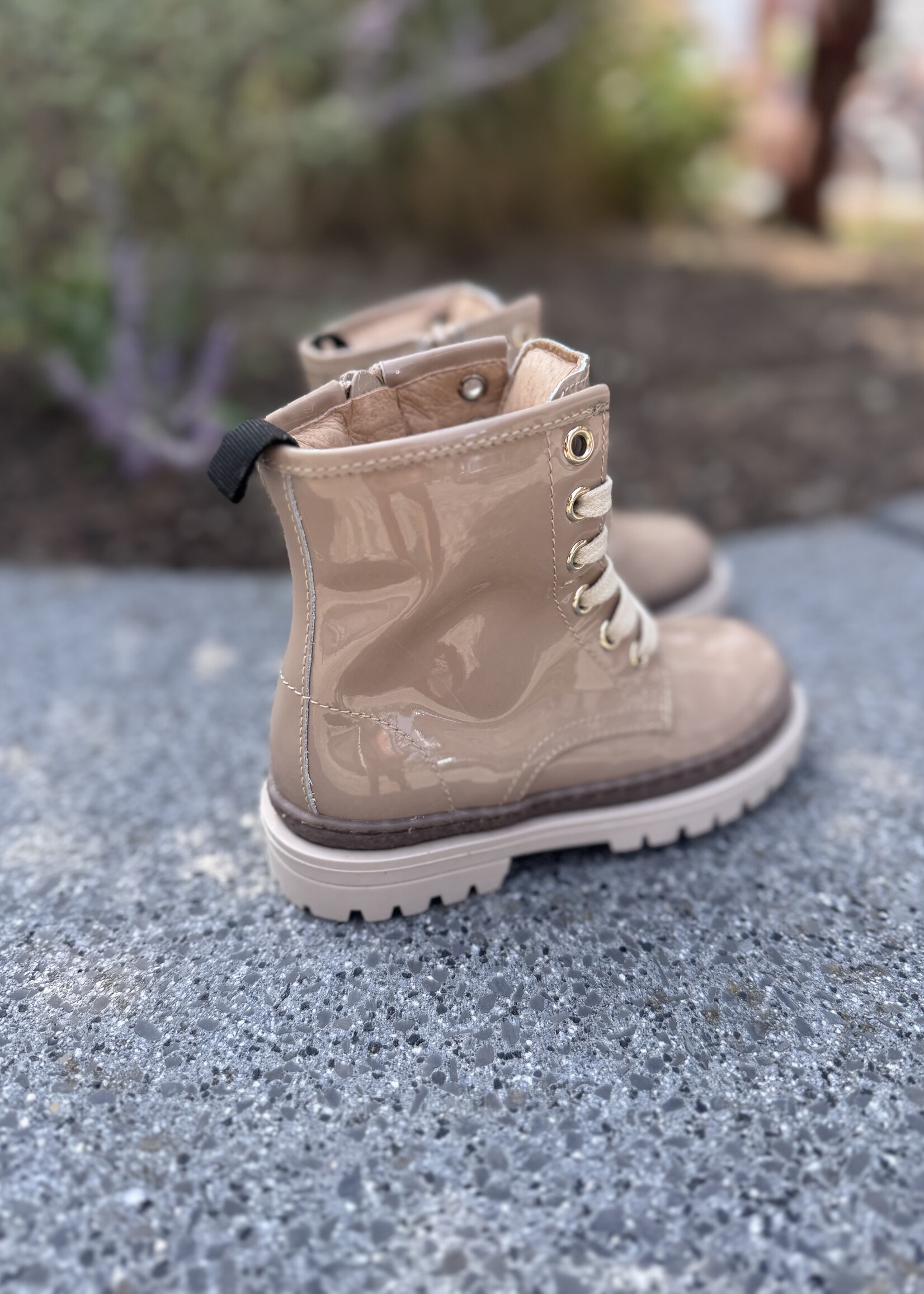 Lunella 25403 bottine veter/rits beige