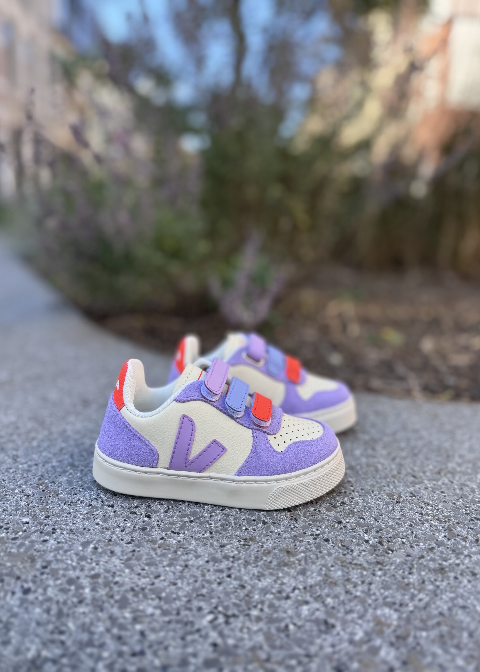 VEJA small V-10 cashew multico orchid