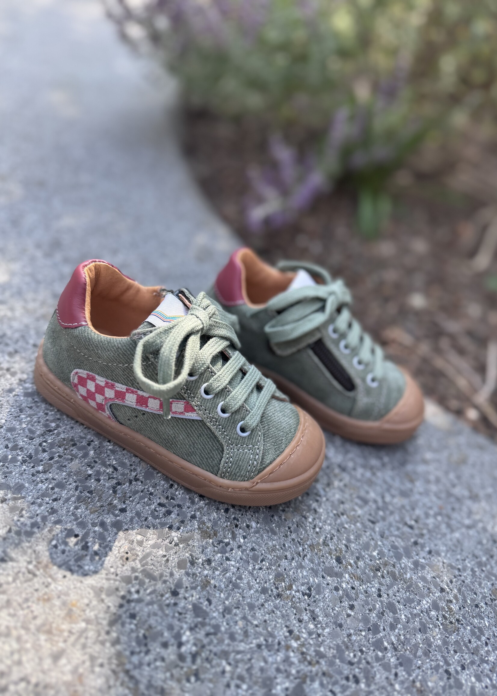 Romagnoli 7179 sneaker groen bordeaux