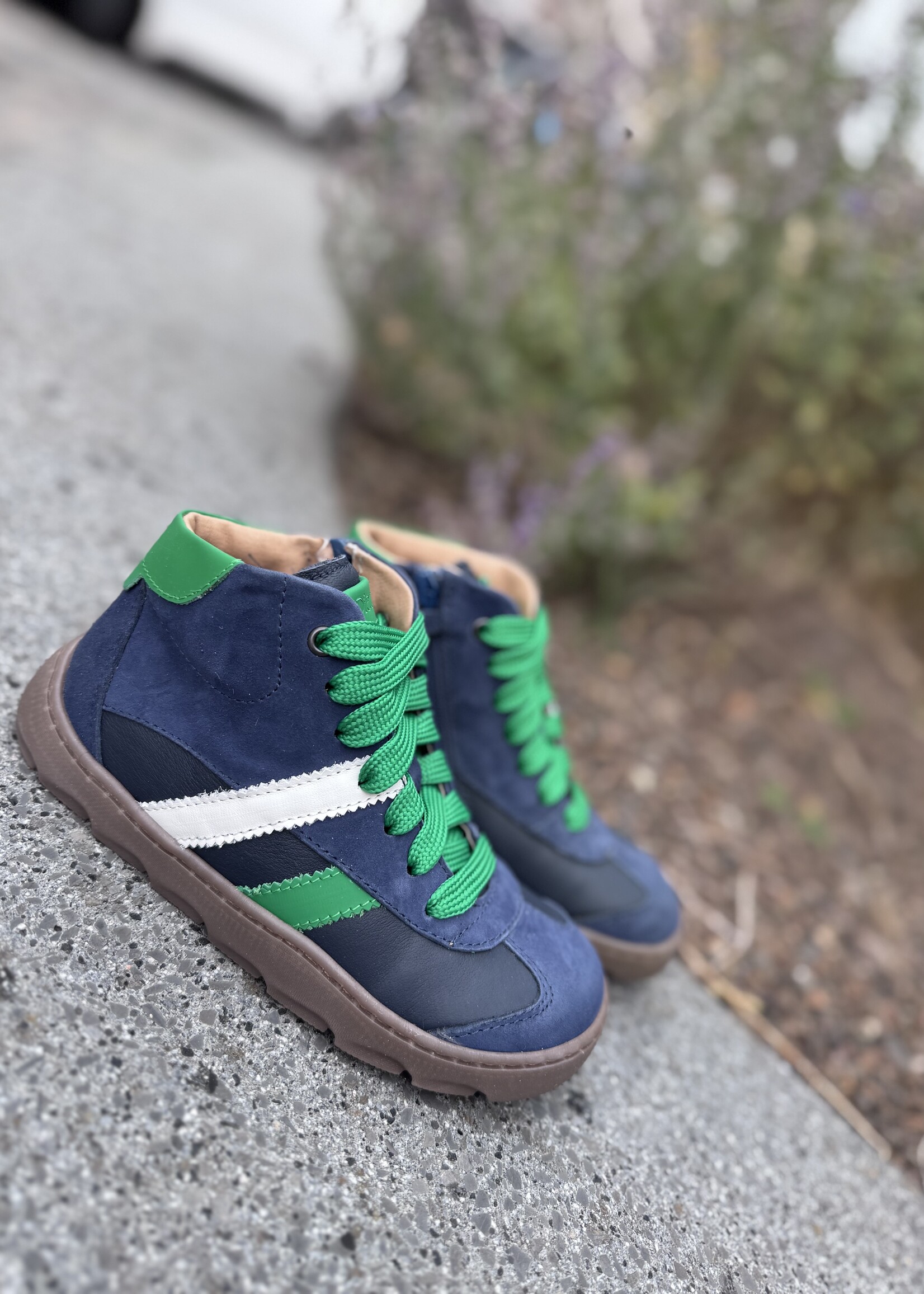 Dianetti 1672 hoge sneaker velour blauw
