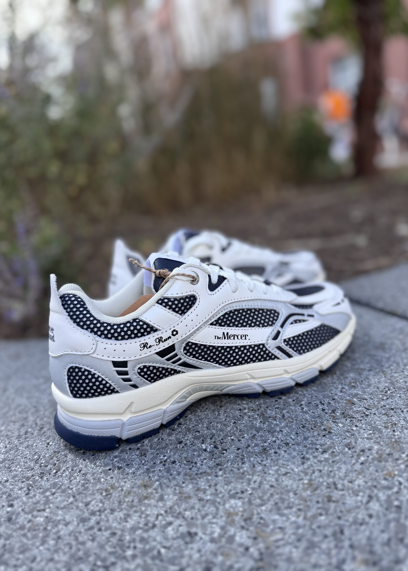 Mercer Re-Run White Silver Navy