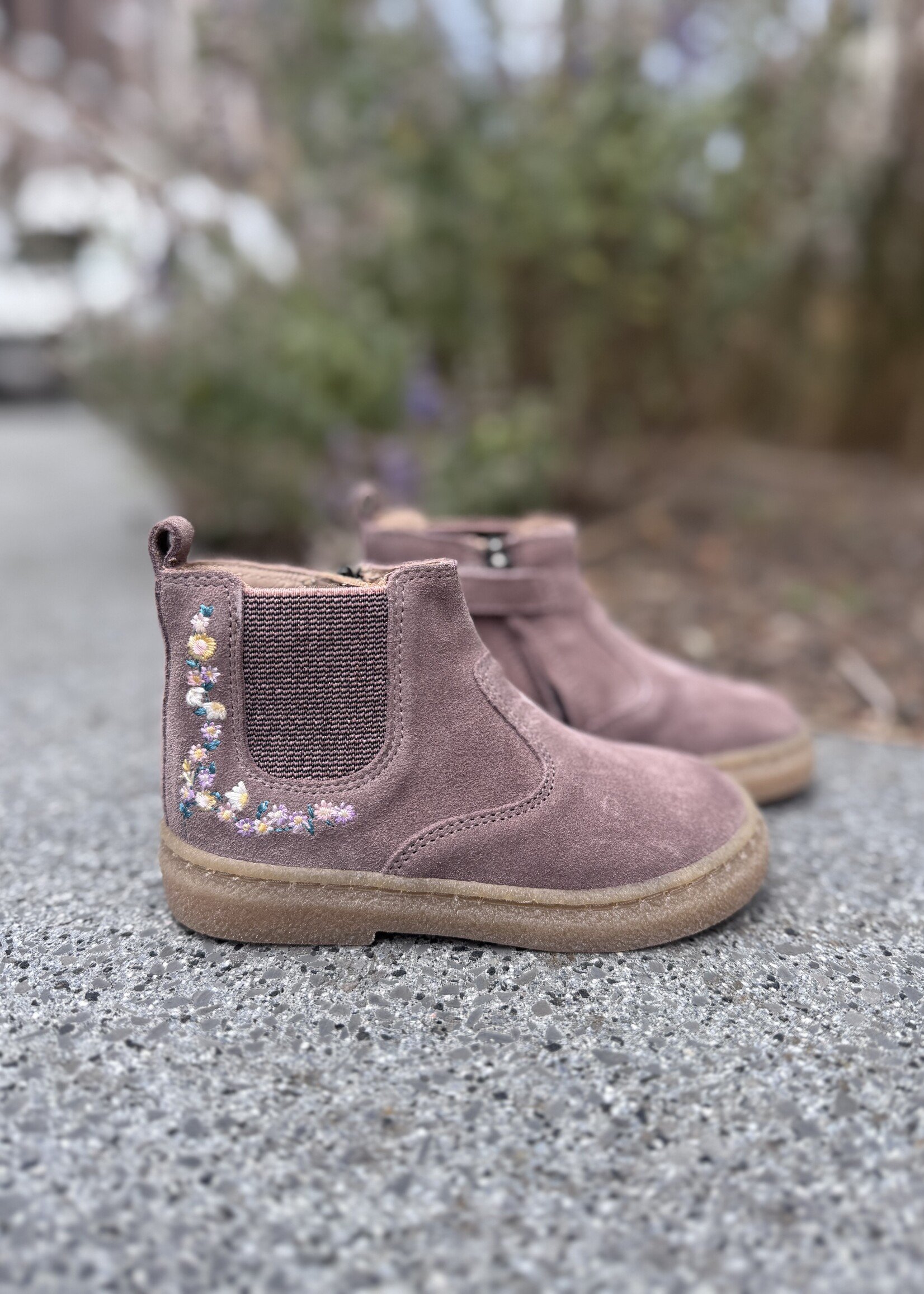 Pom d'api trix jod zip brod velours vieux rose
