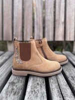 Romagnoli 7407 enkellaarsje velour nocciola