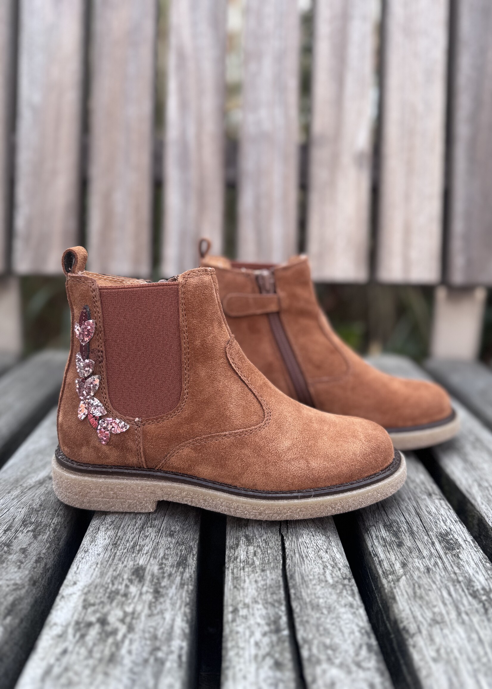 Romagnoli 7407 enkellaarsje velour cuoio