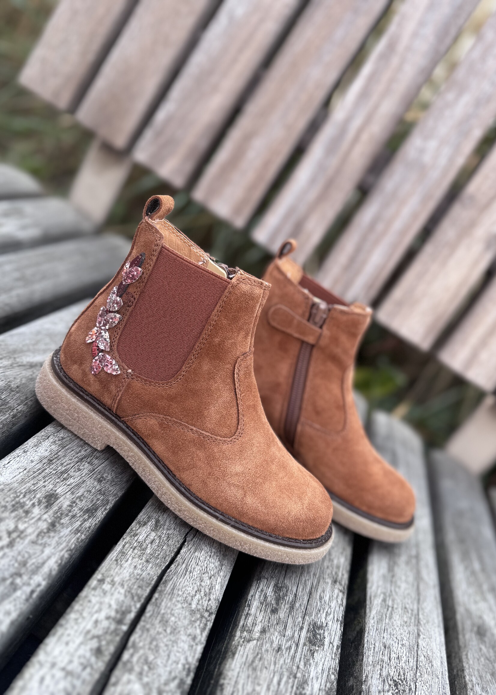 Romagnoli 7407 enkellaarsje velour cuoio