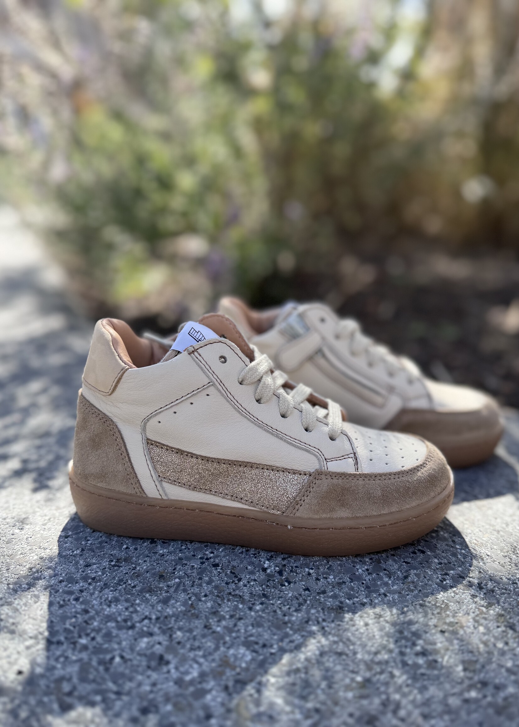 Ocra 976 hoge sneaker beige goud