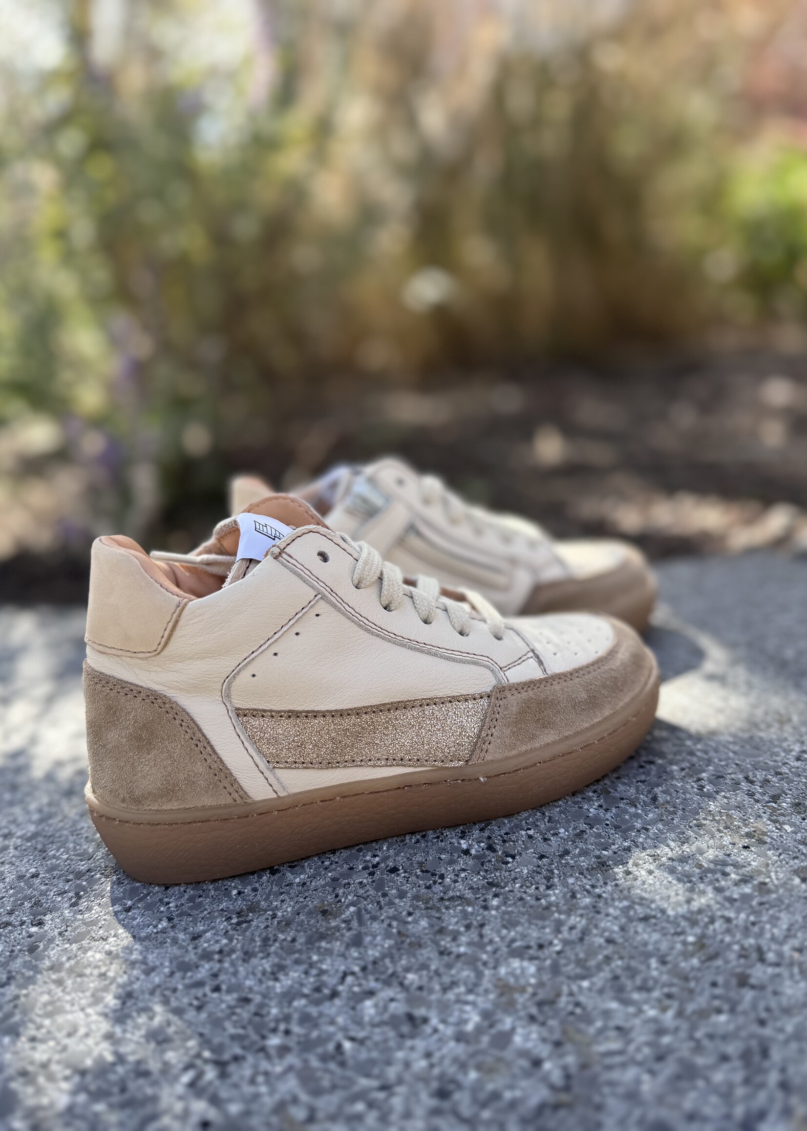 Ocra 976 hoge sneaker beige goud