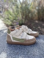Ocra 977 hoge sneaker beige groen velcro