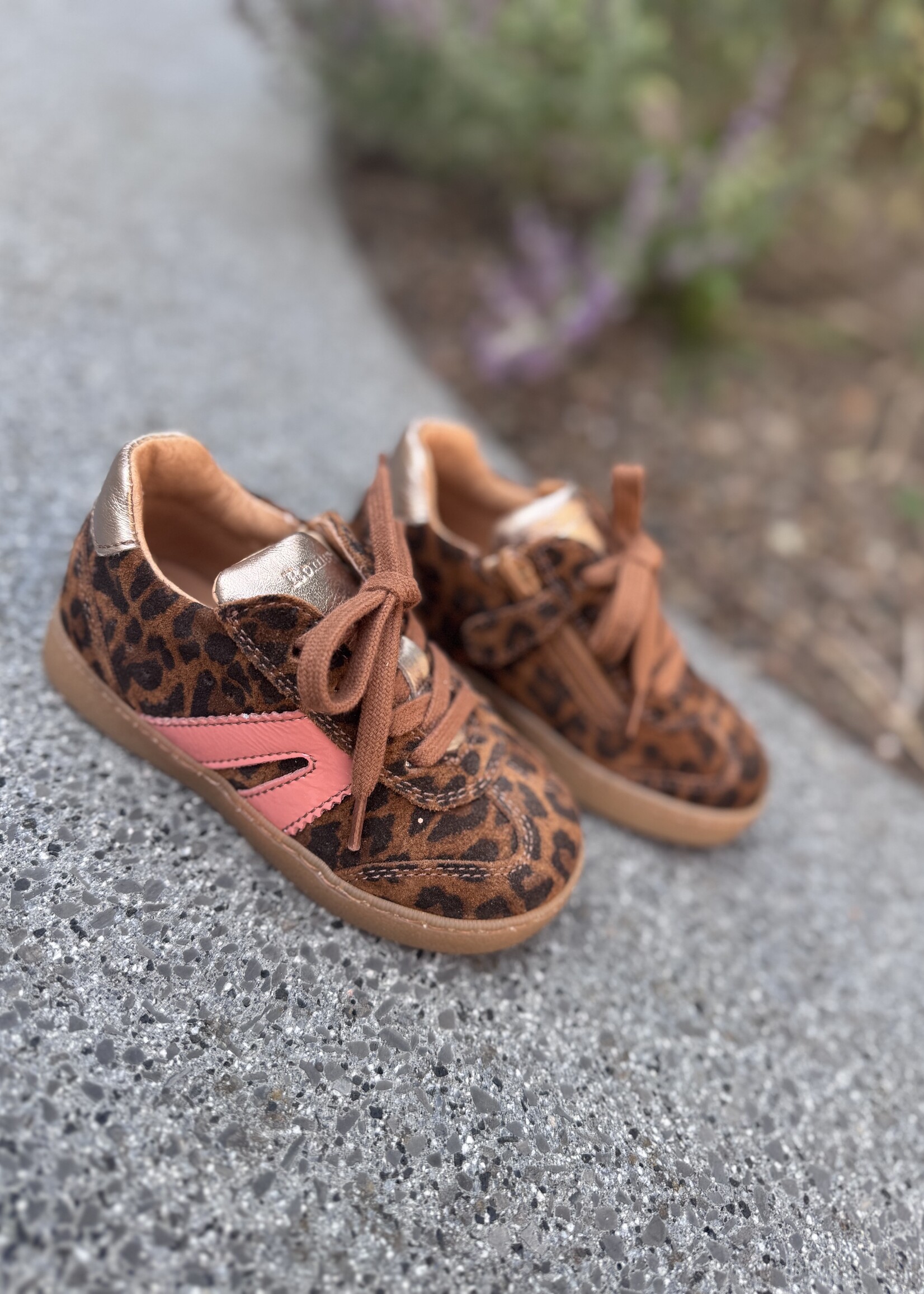 Romagnoli sneaker leopard cuoio roze