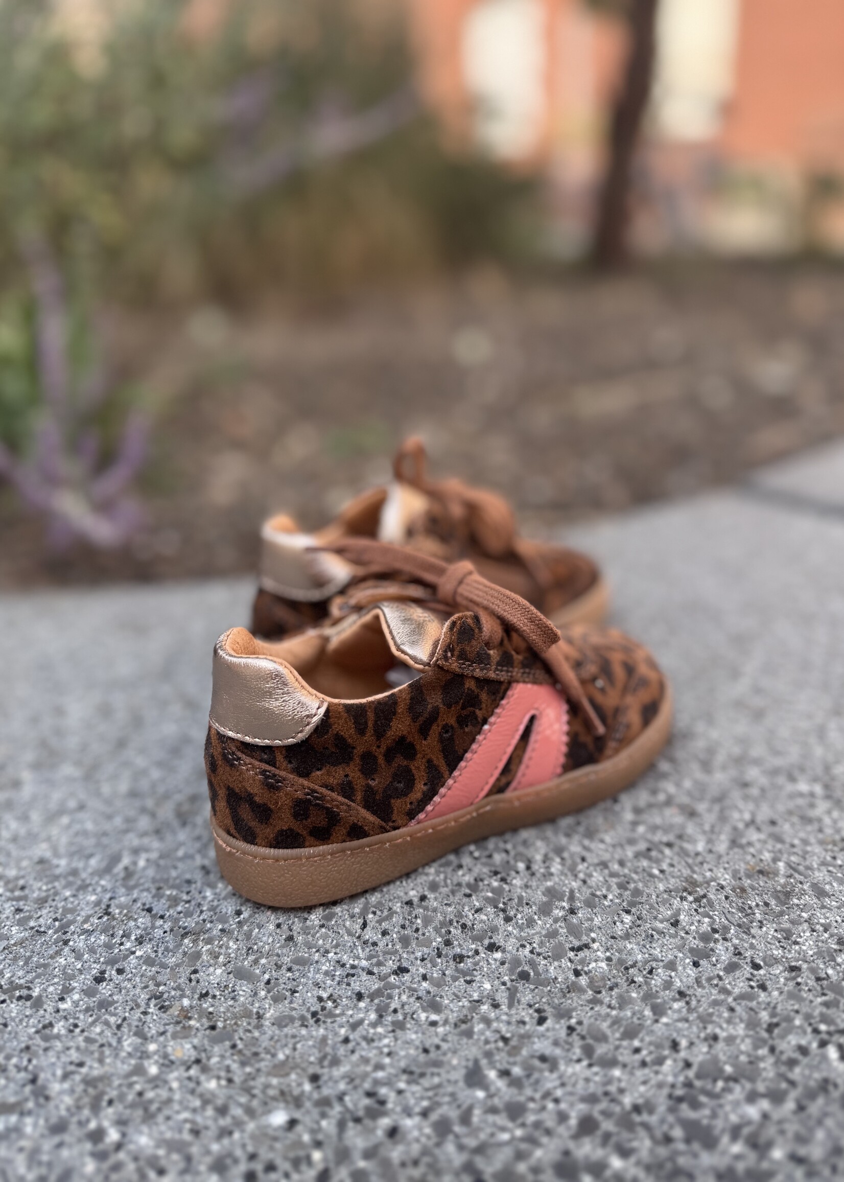 Romagnoli sneaker leopard cuoio roze