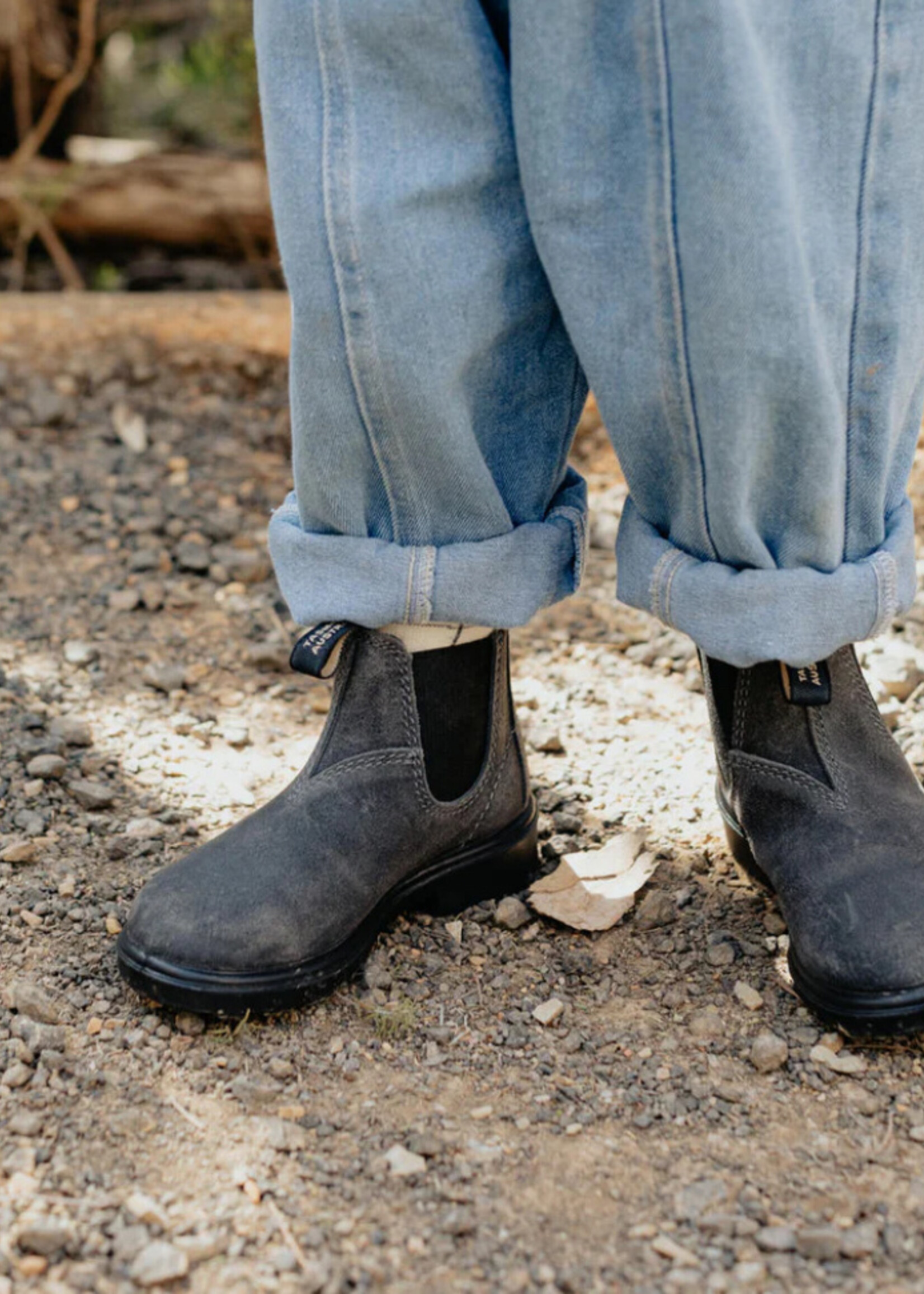 Blundstone 2594 kids waxed suede steel grey