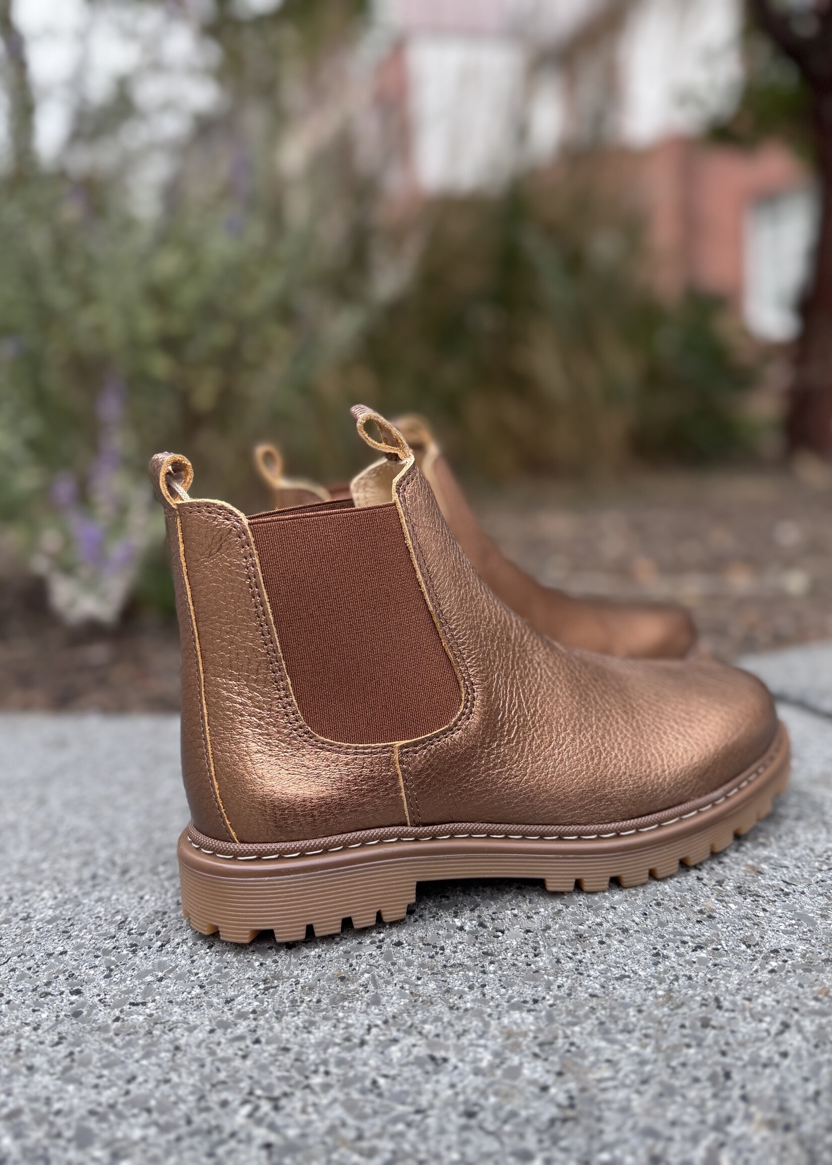 Angulus 2179-101 chelsea boot track sole bronze shine/cognac