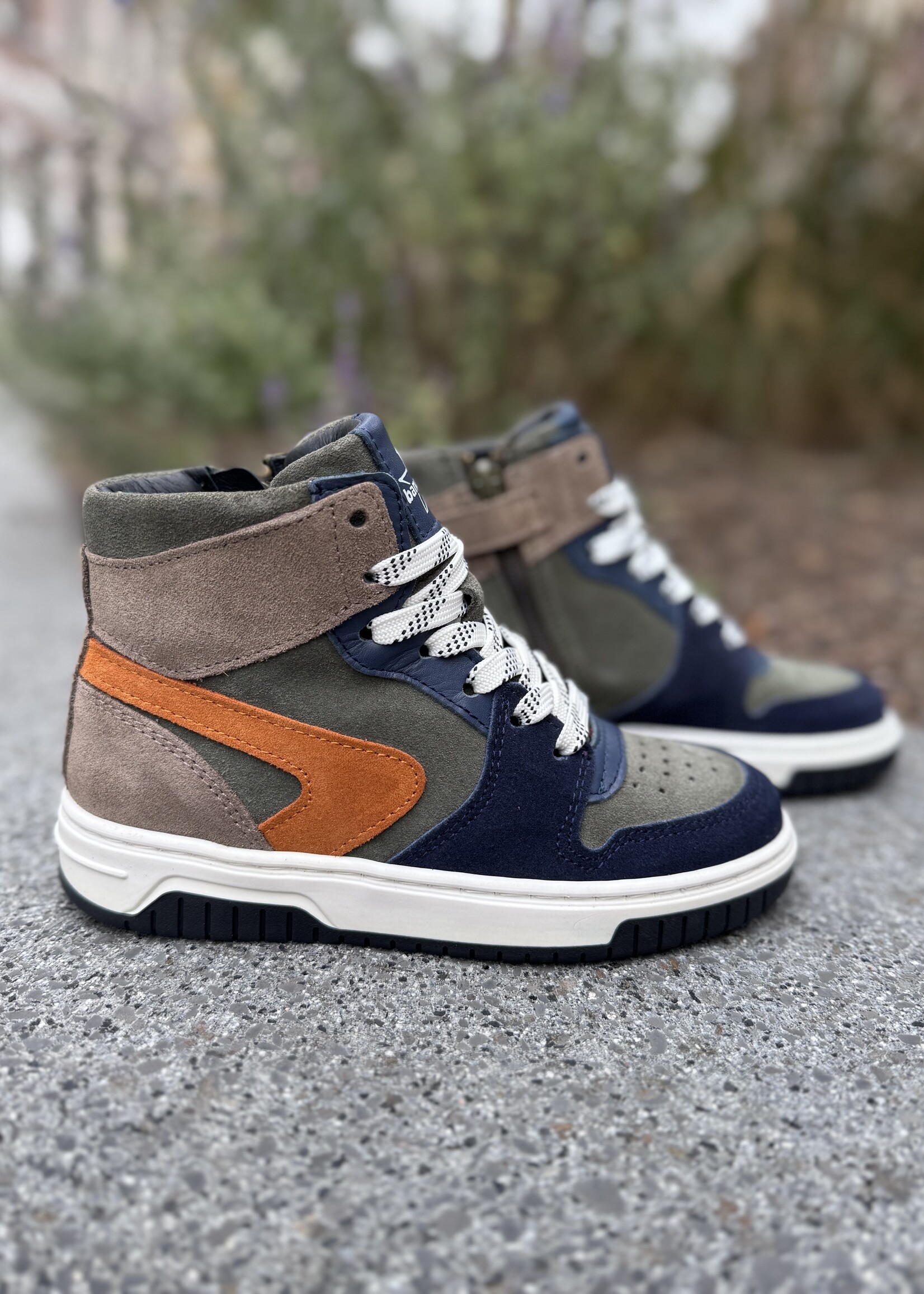 Bana & Co 25234500 hoge sneaker blauw groen oranje