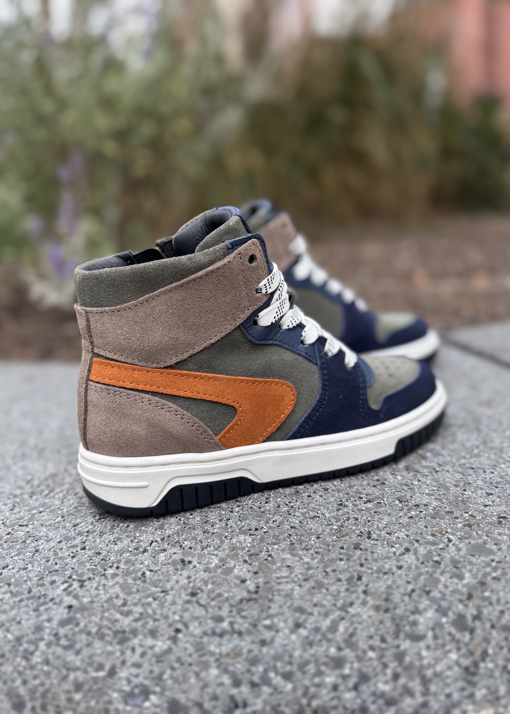 Bana & Co 25234500 hoge sneaker blauw groen oranje