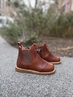 Angulus 6168-101 starter chelsea boot brogue cognac/cognac