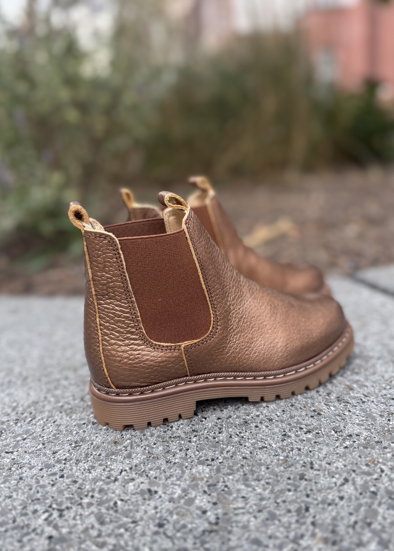 Angulus 2192-401 chunky chelsea boot bronze shine/cognac