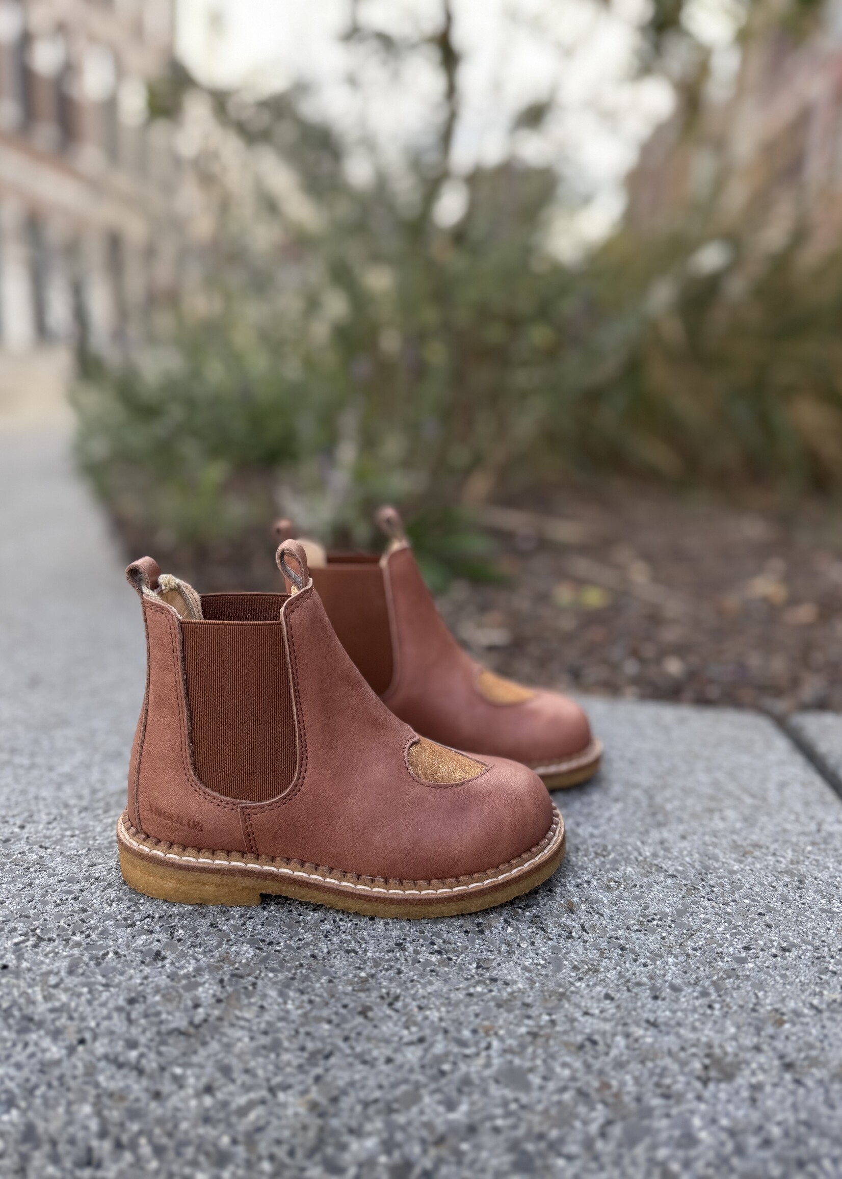 Angulus 6167-201 chelsea boot heart tan/cognac
