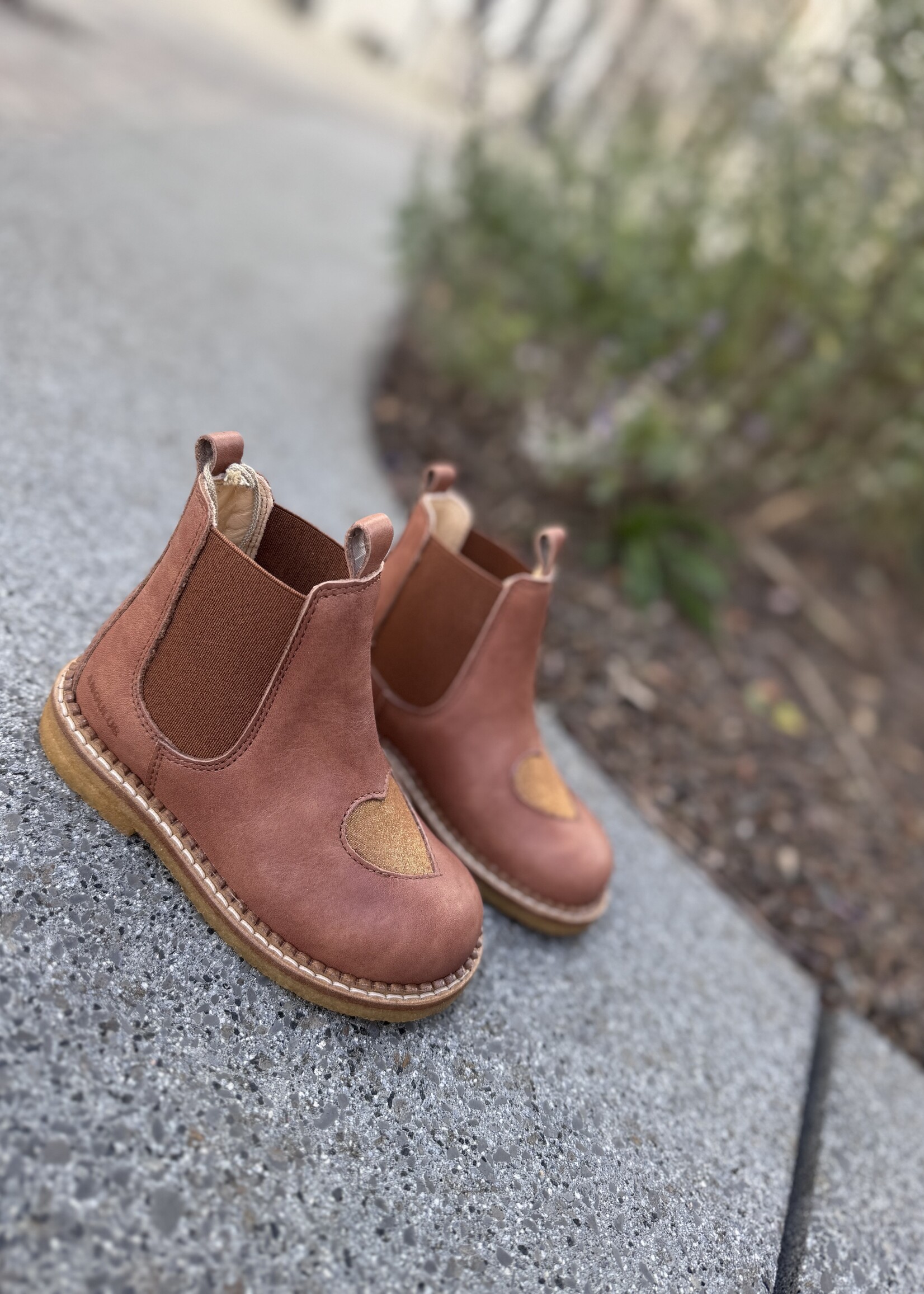 Angulus 6167-201 chelsea boot heart tan/cognac